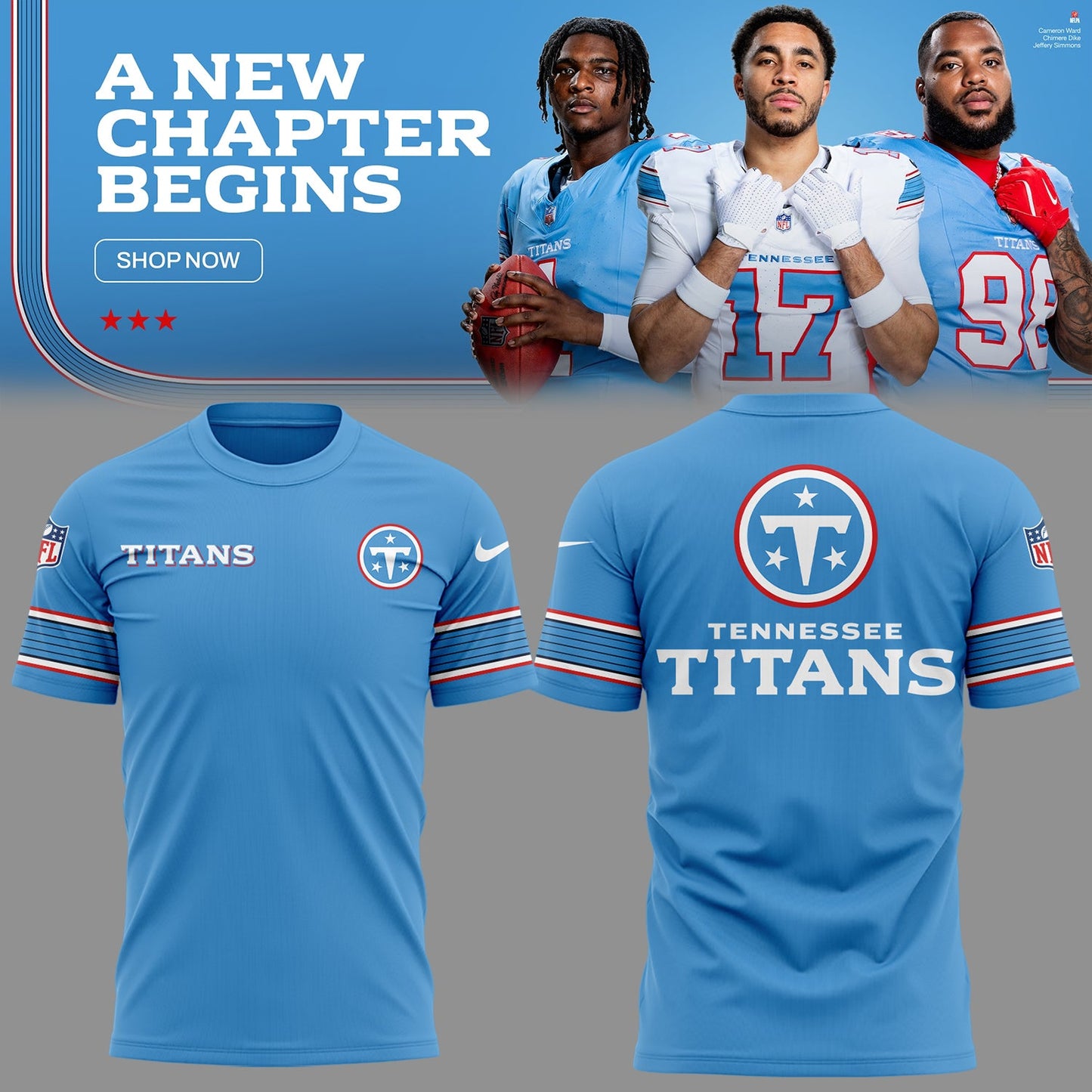 2026 Exclusive T-Shirt new logo Tennessee Titans For Fans!