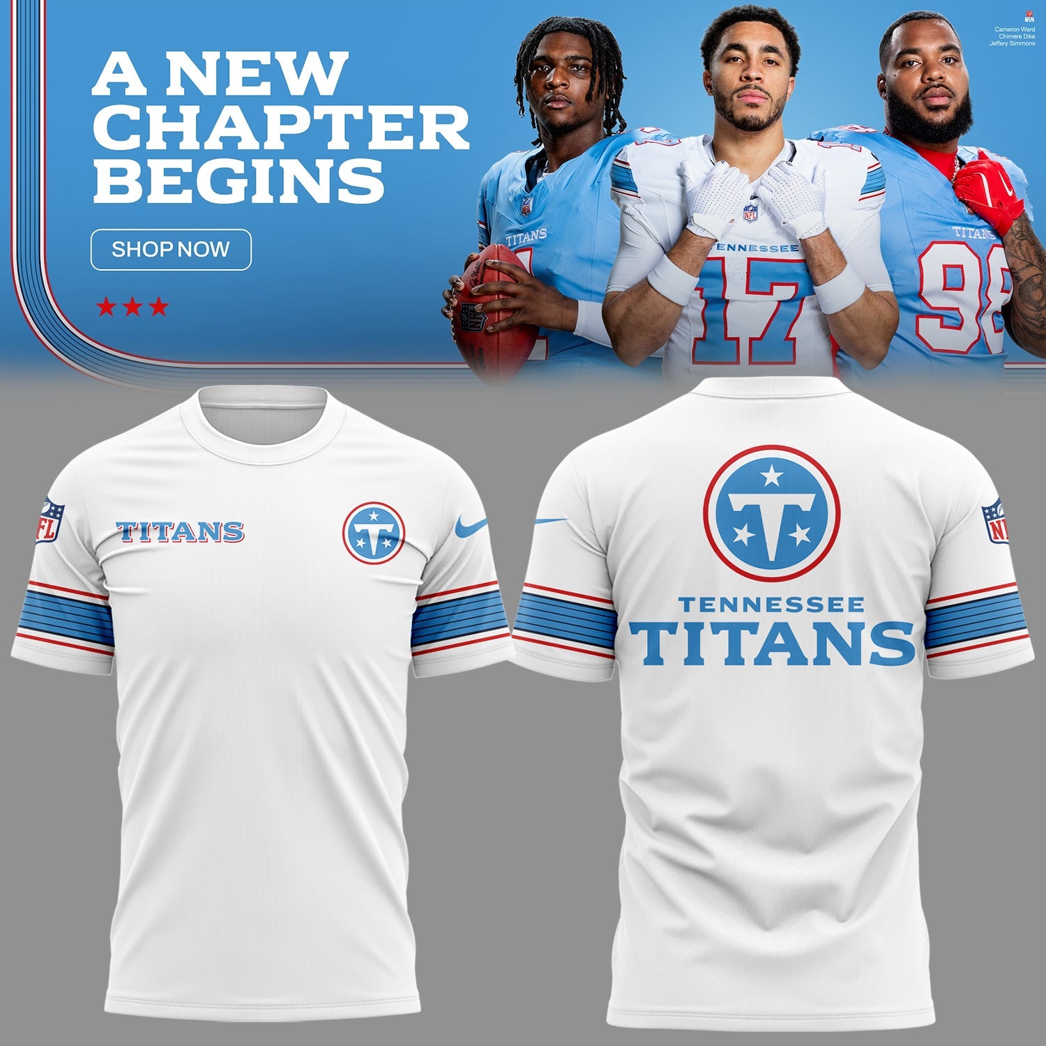 2026 Exclusive T-Shirt new logo Tennessee Titans For Fans!
