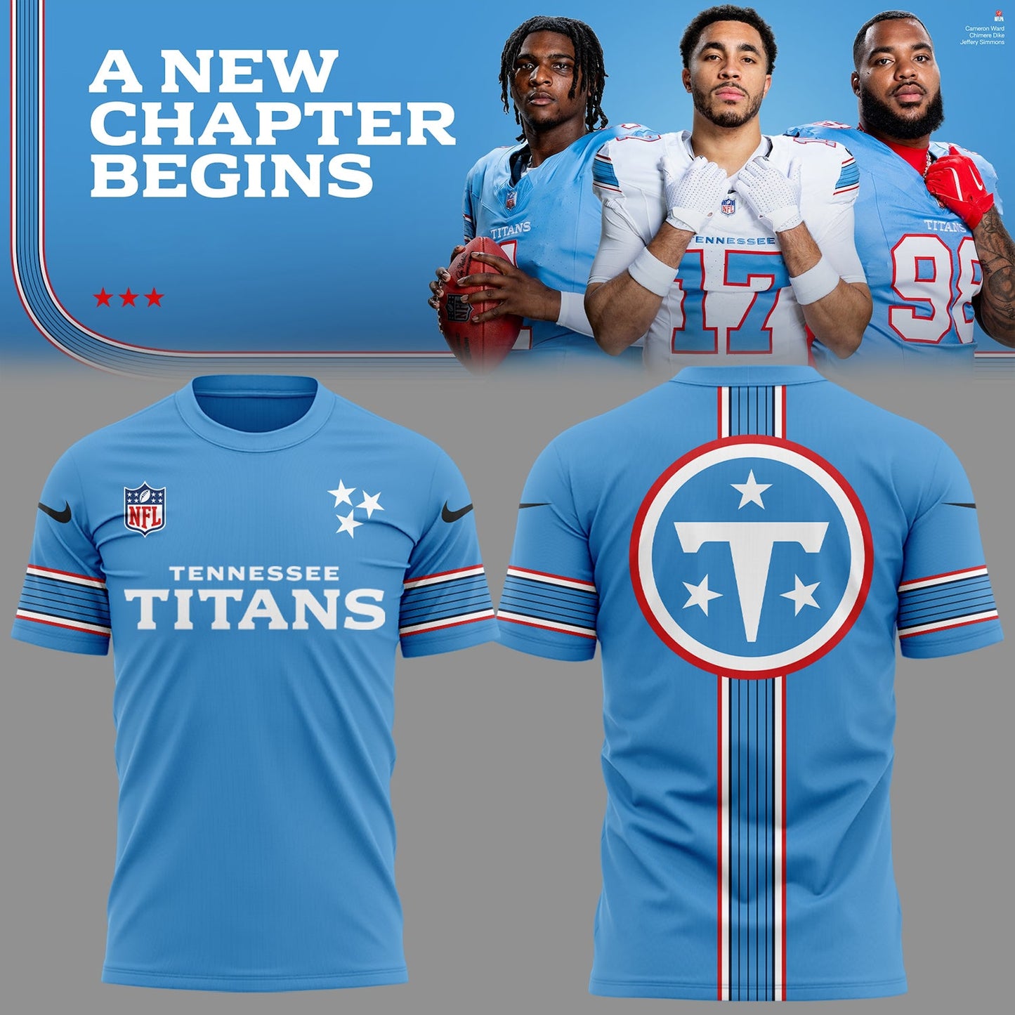 2026 Exclusive T-Shirt new logo Tennessee Titans For Fans!