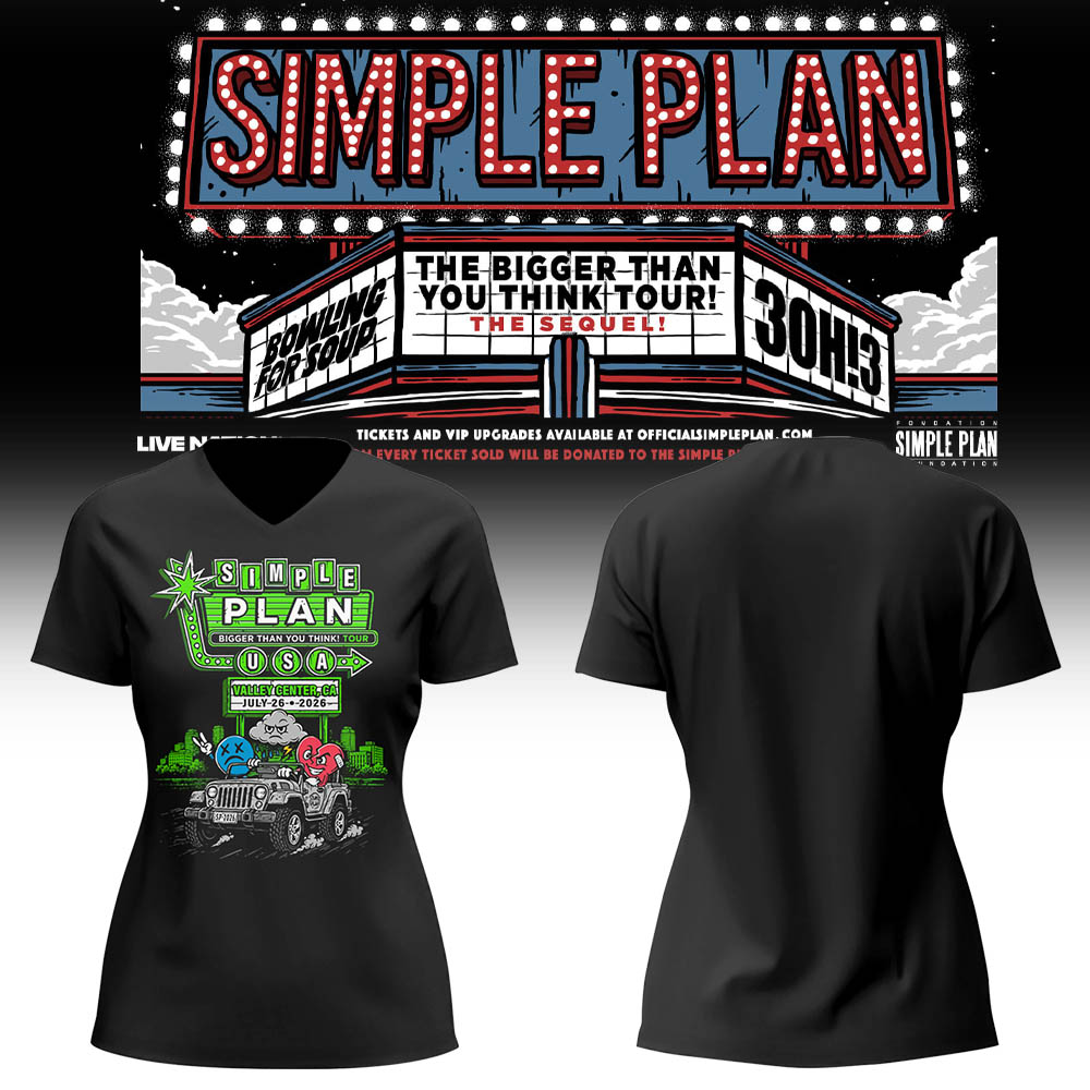 Limited Edition Bigger Than You Think! Tour in Valley Center,CA V-neck TShirt