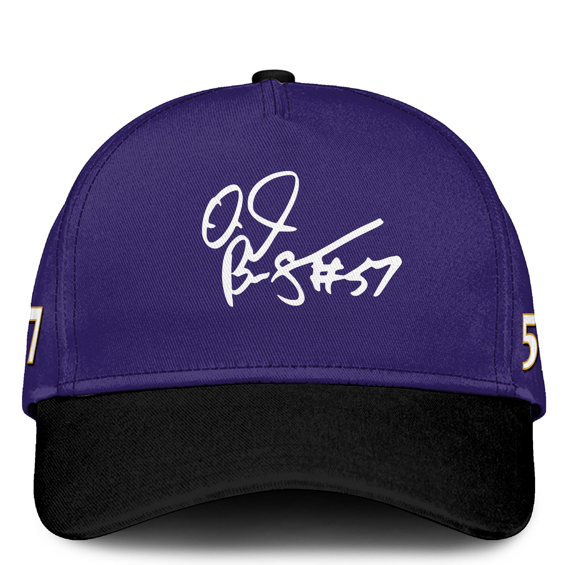 In Loving Memory O.J. Brigance 57 Memorial Football Jersey – Purple Tribute Fan Jersey