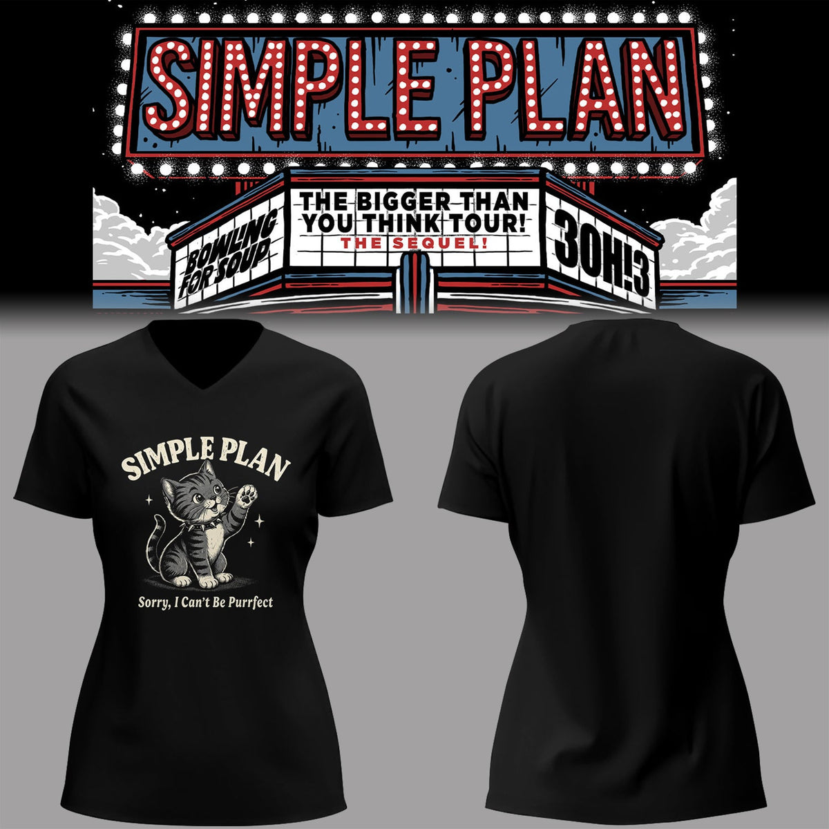 Limited Edition Bigger Than You Think! Tour V-neck TShirt