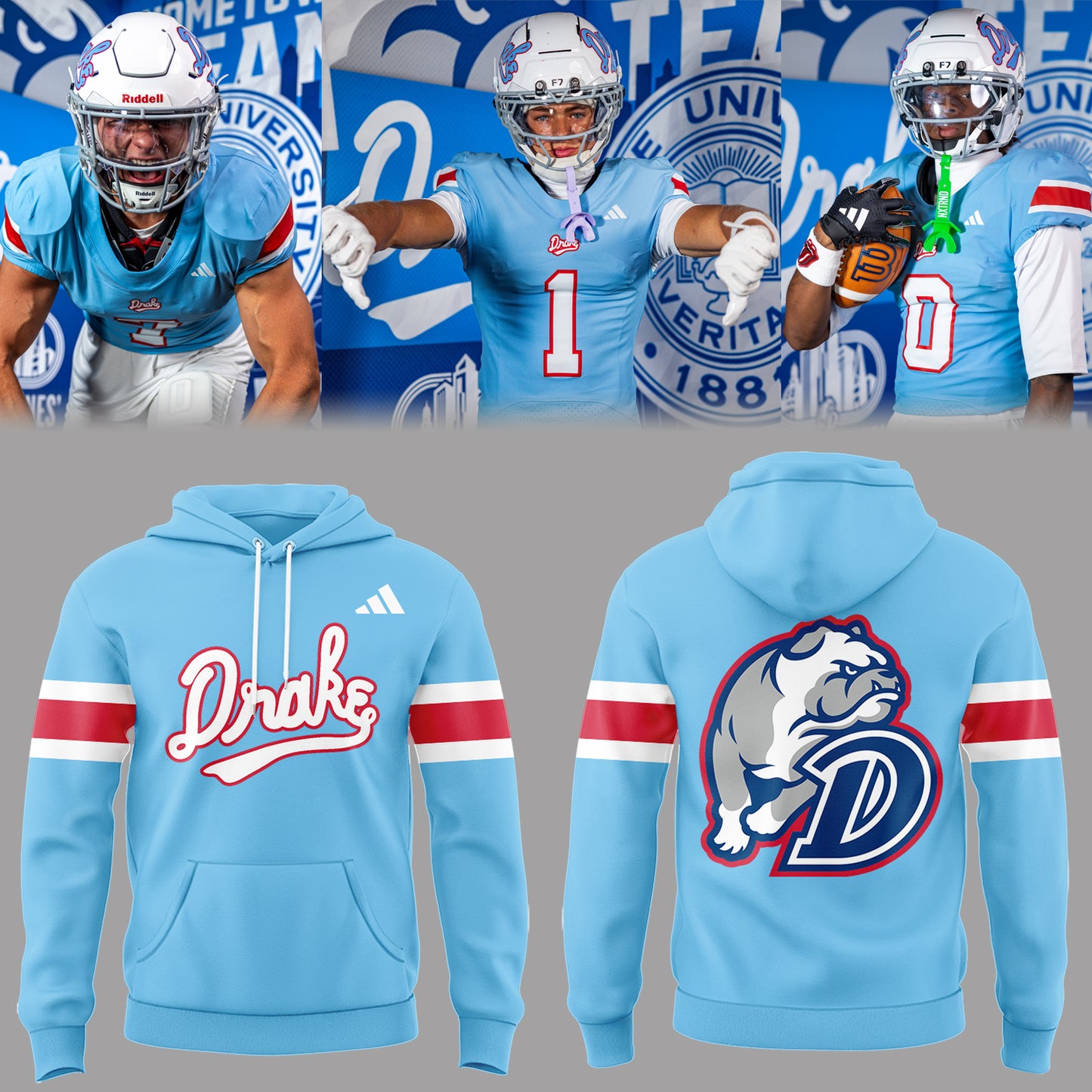 Limited Edition Powder Blue Throwback Hoodie-PA082426007