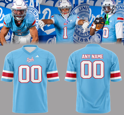Limited Edition Powder Blue Throwback Custom Football Jersey-PA082426011