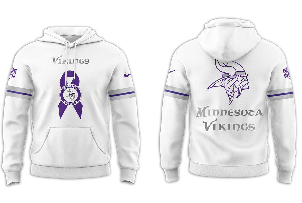 Minnesota Vikings Limited Intercept Cancer 2025 Black Hoodie