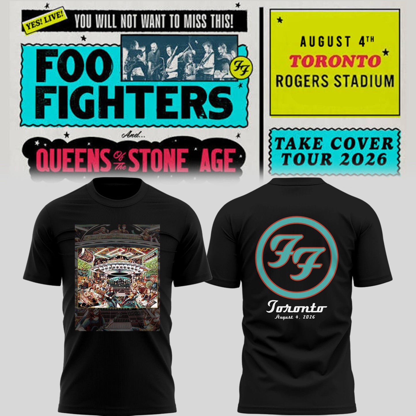 FF 🎸🎤 “Take Cover Tour 2026” TShirt