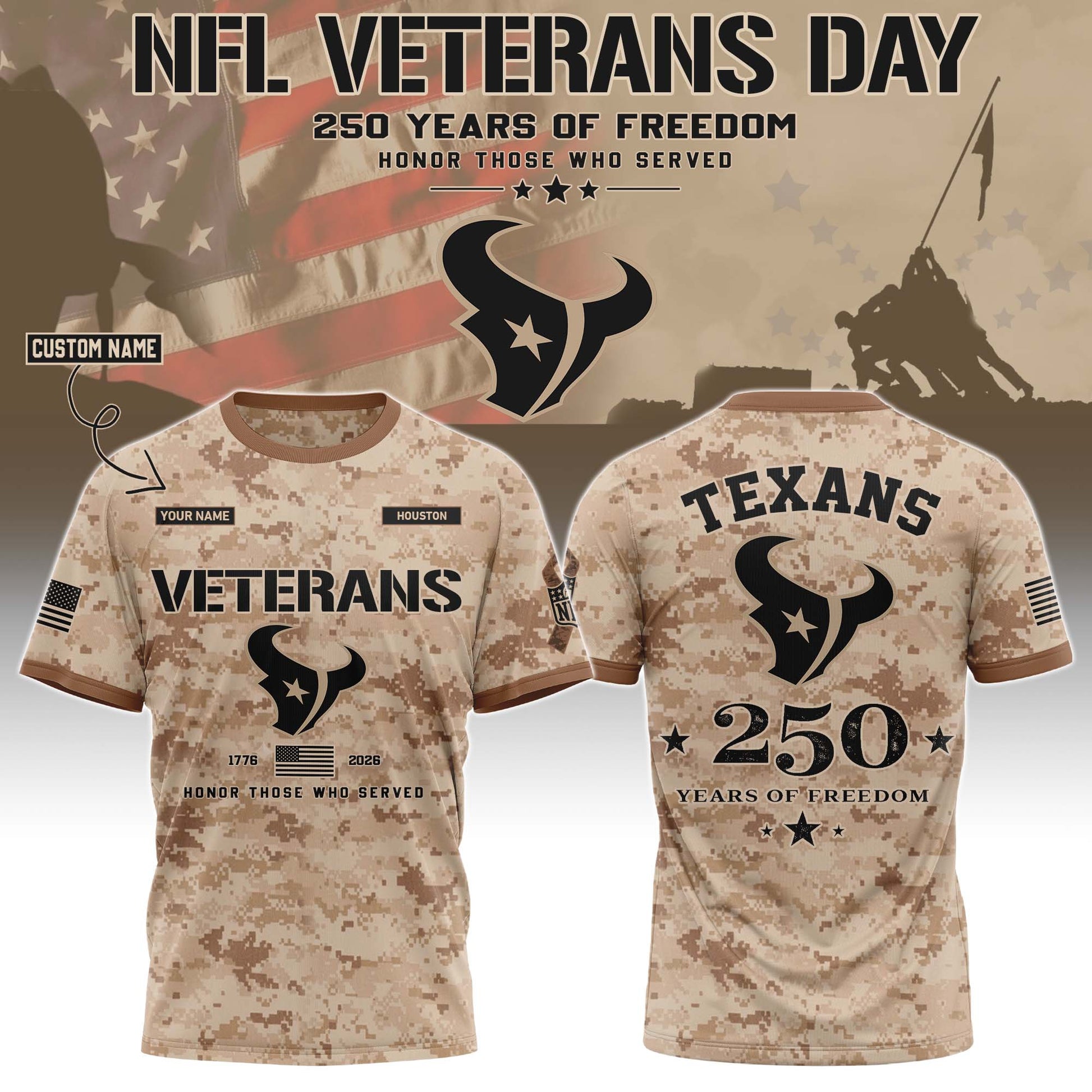 .HOU Special Veterans Day 2026 Limited Edition T.shirt