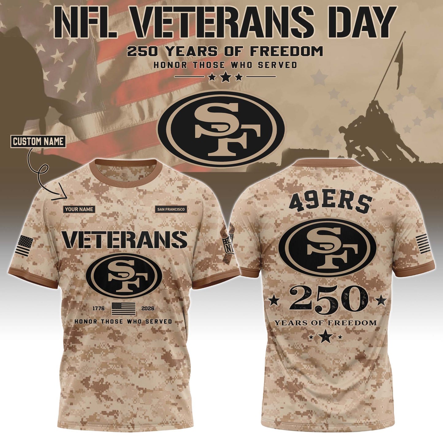 .SF 49ers Special Veterans Day 2026 Limited Edition T.shirt