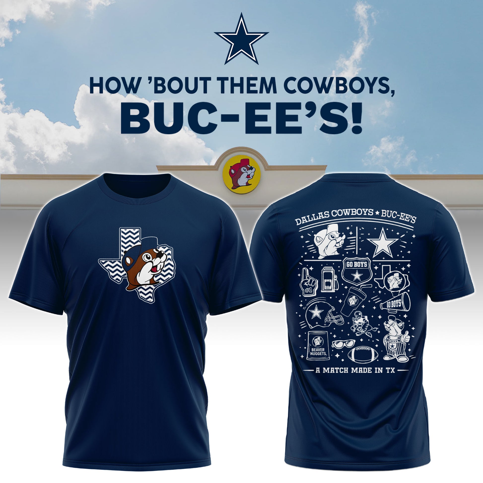 Dallas Cowboys x Buc-ee's Go Boys Tshirt #2