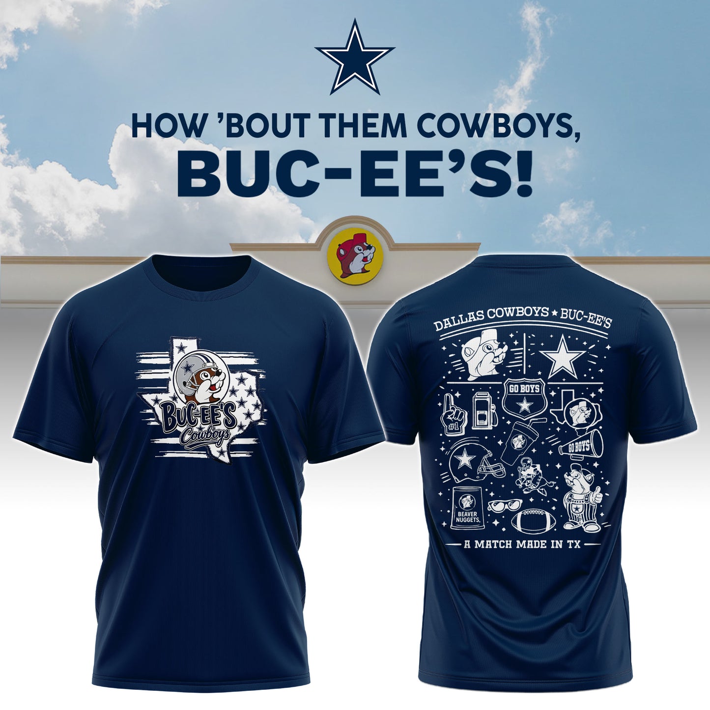 Dallas Cowboys x Buc-ee's Go Boys Tshirt #3