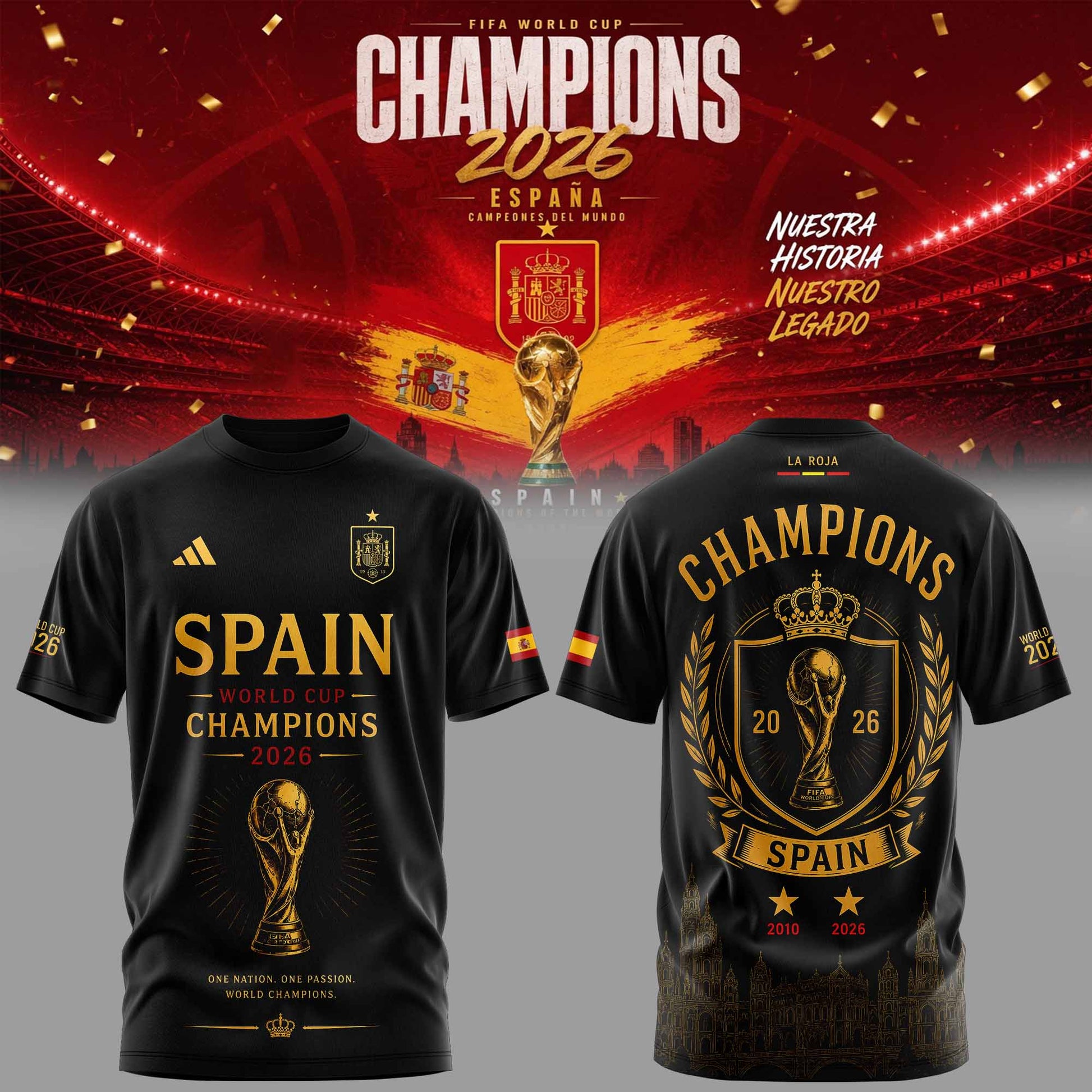 Spain World Cup Champions 2026 TShirt