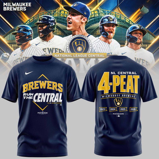 _                                                                                M.Brewers 2026 NL Central Division Champions Limited T-Shirt
