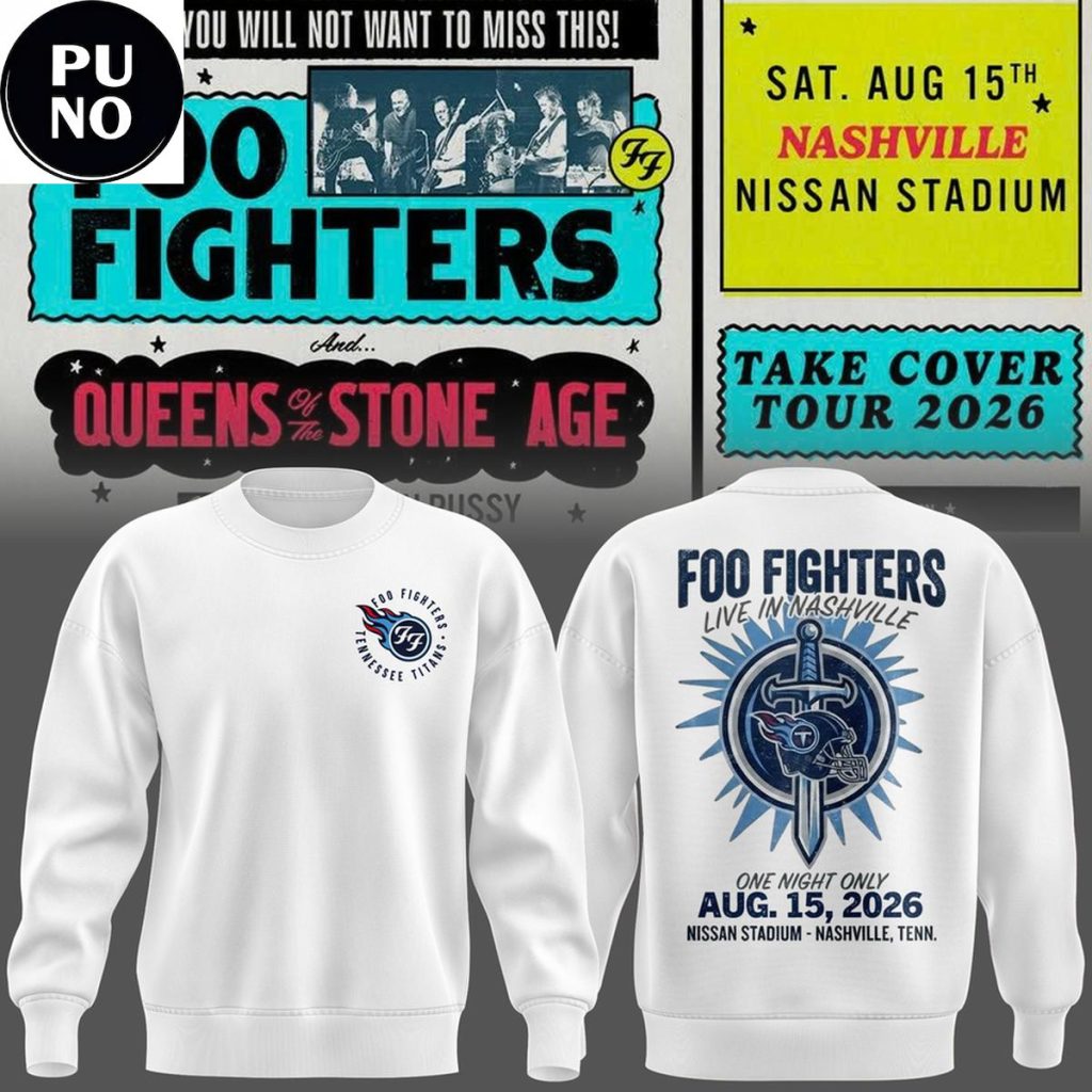 Tennessee Titans x Foo Fighters Take Cover Tour 2026 Sweater
