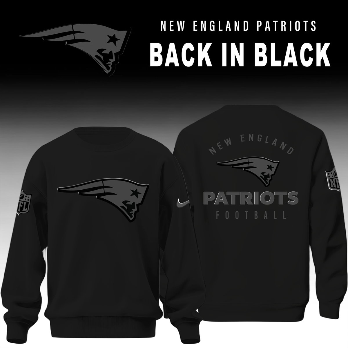 New England Patriots 2026 Back In Black Limited Edition Shirt