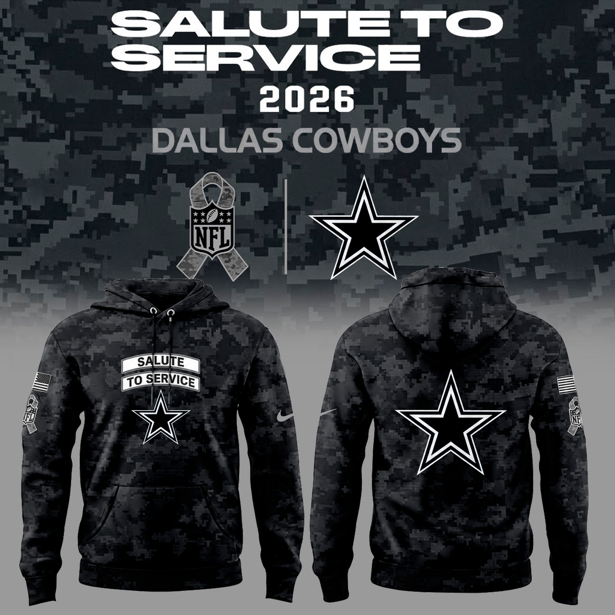 Dallas Cowboys Salute To Service 2026 – Hoodie