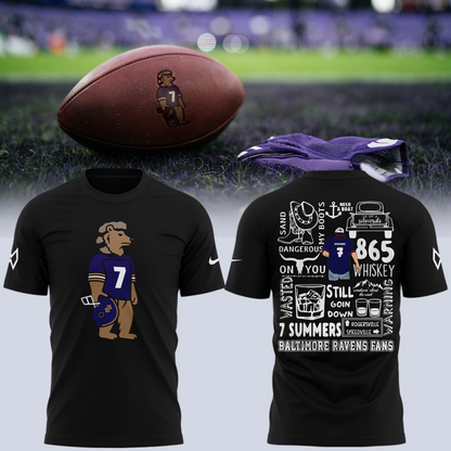 Limited Edition Baltimore Ravens x MW  Black Tshirt