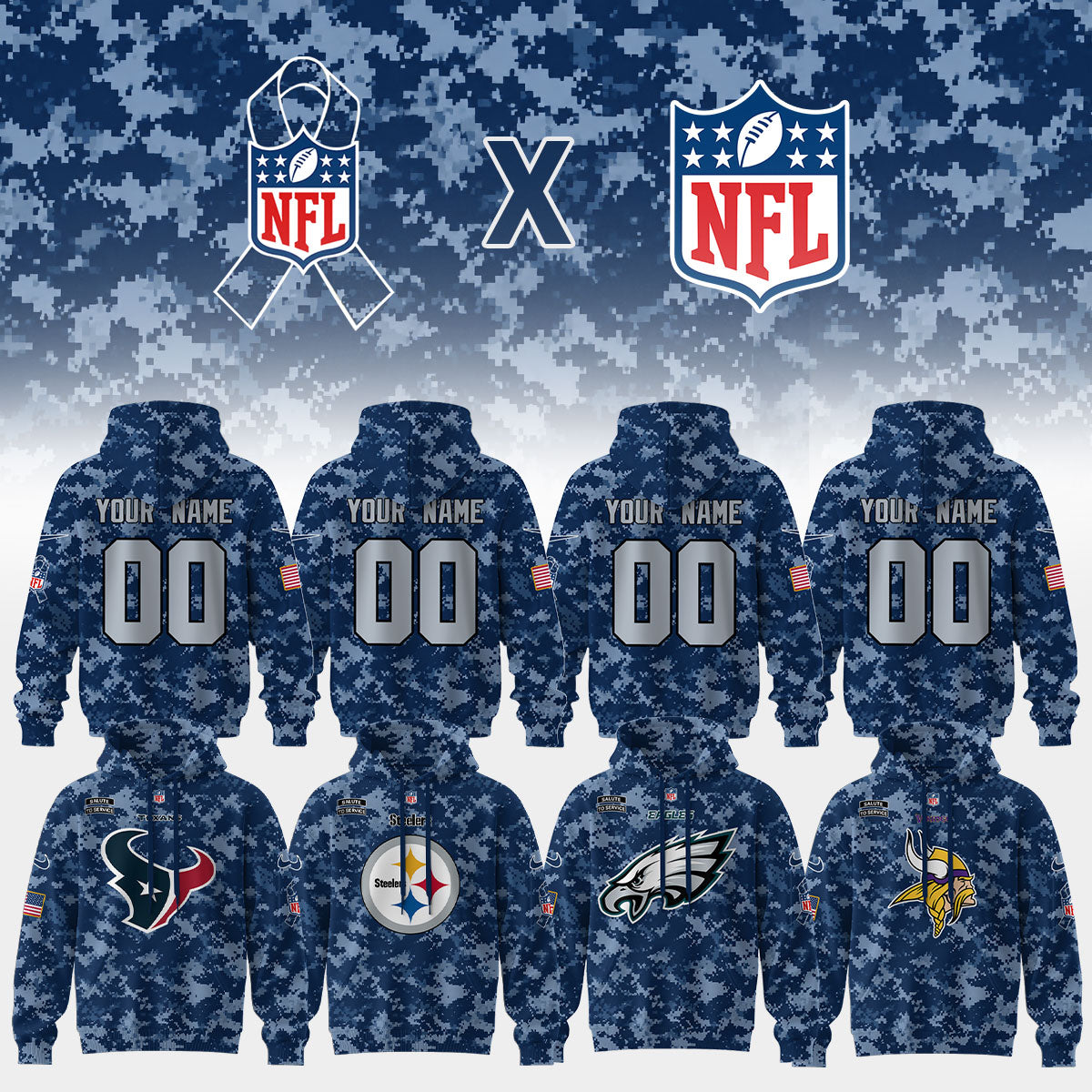 ,NFL x Salute to Service Hoodie – All Teams Edition
