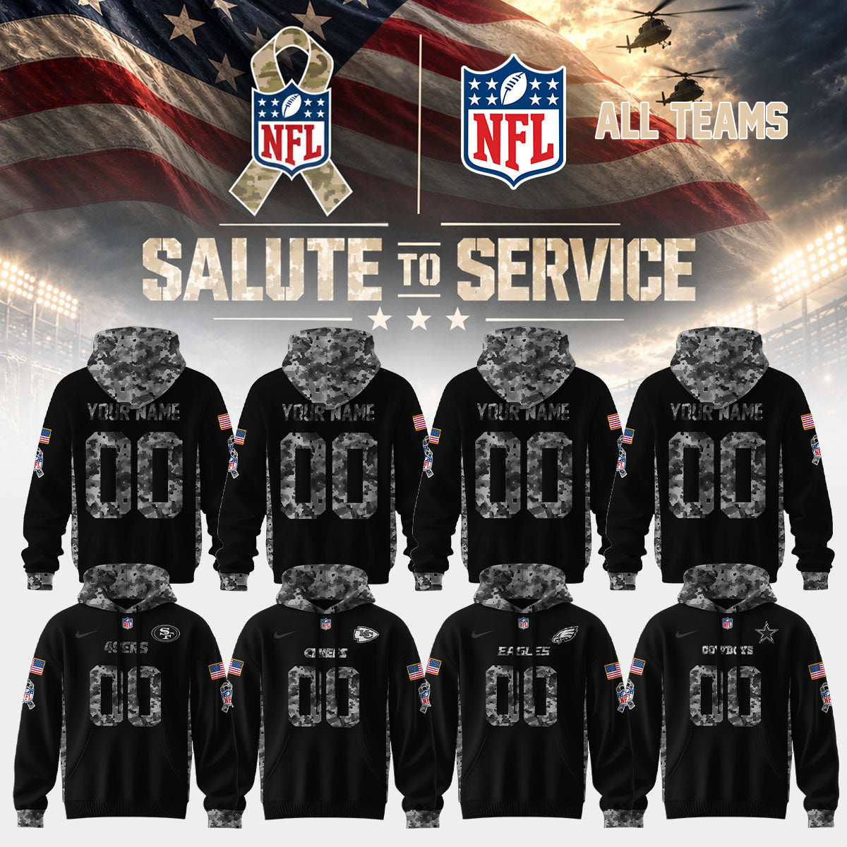 NFL x Salute to Service Hoodie – All Teams Edition