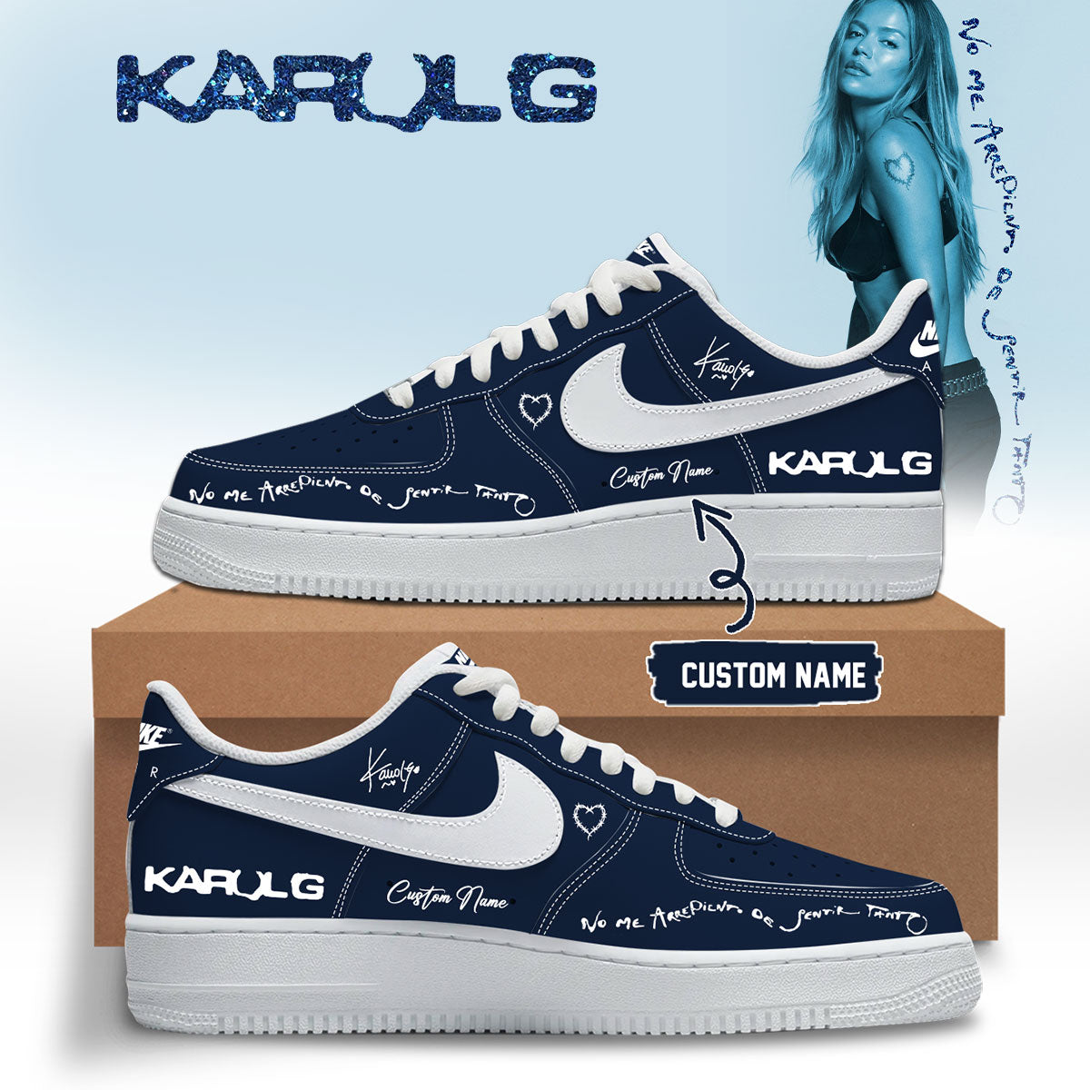 .KaRol G Album “NO ME ARREPIENTO DE SENTIR TANTO” 🩵 –  Shoes 2-1