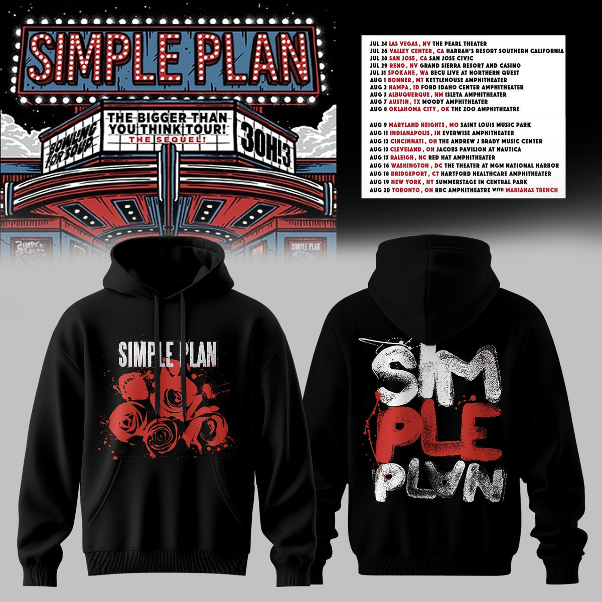 The Bigger Than You Think Tour Premium 3D Hoodie – Circle SP Logo Style