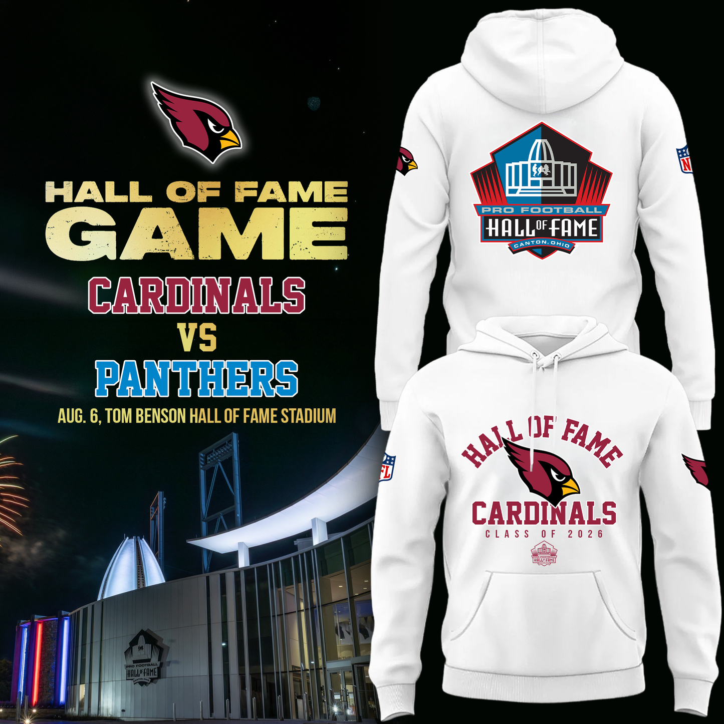 Arizona Cardinals - Hall of Fame Game 2026 Limited Edition Hoodie