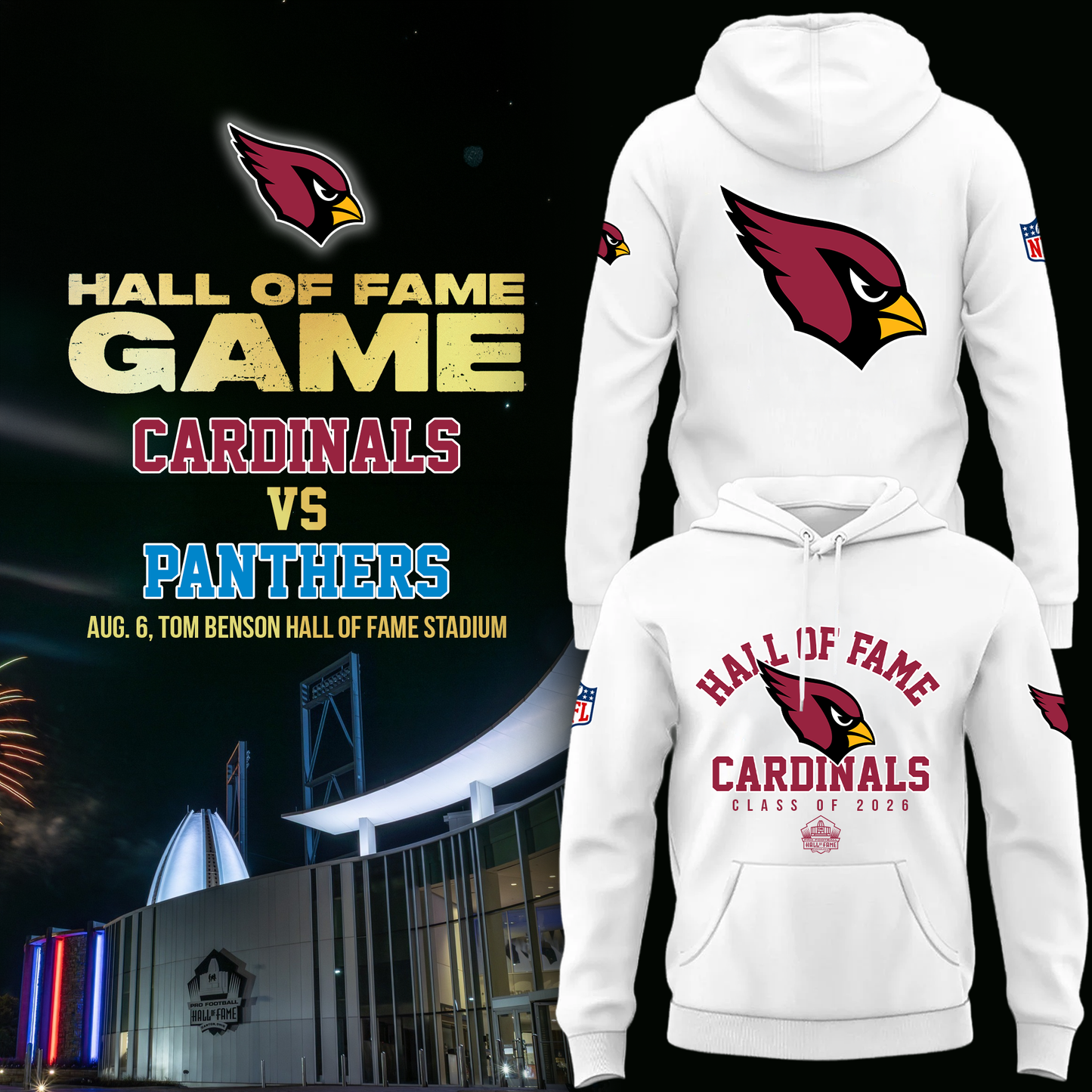 Arizona Cardinals - Hall of Fame Game 2026 Limited Edition Hoodie