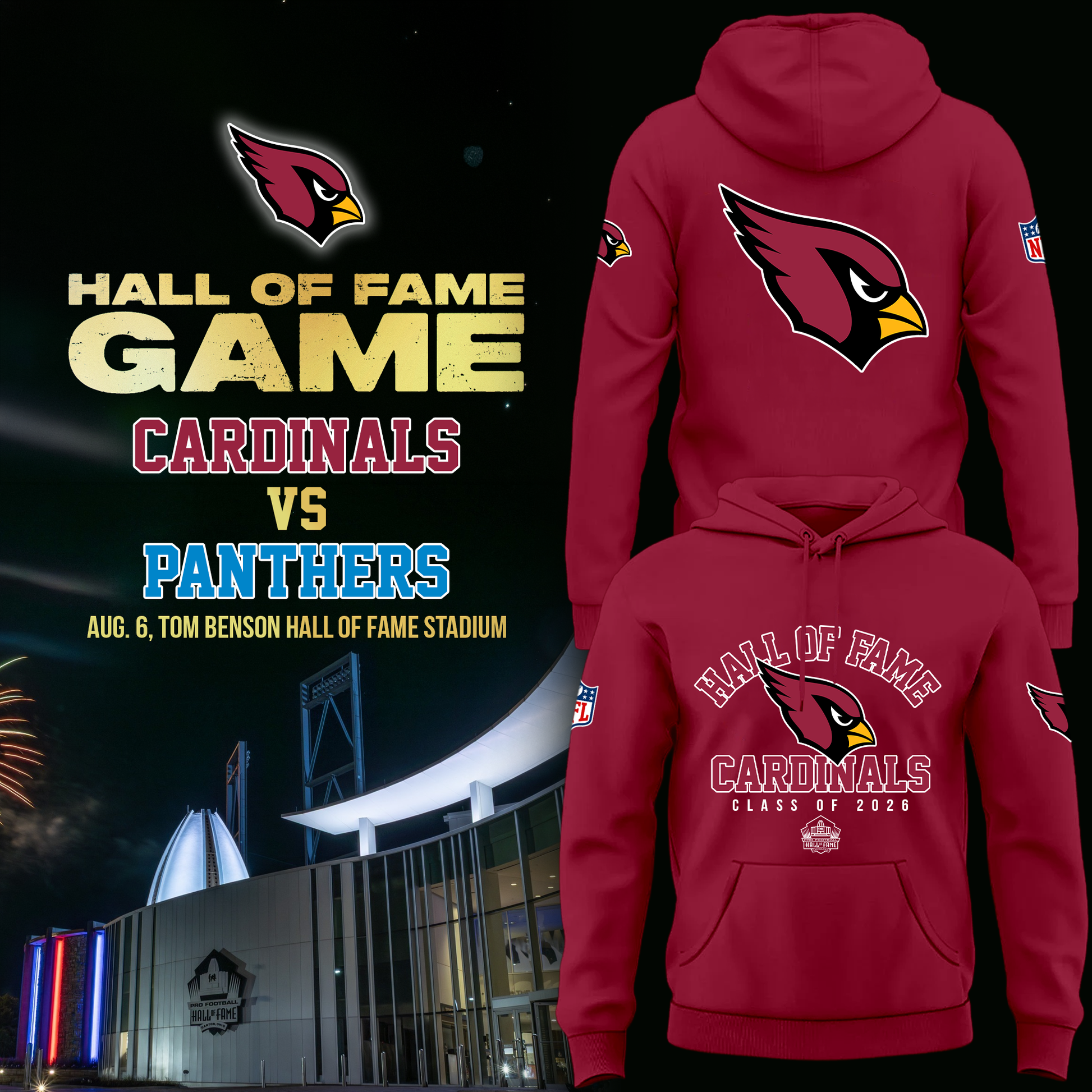 Arizona Cardinals - Hall of Fame Game 2026 Limited Edition Hoodie