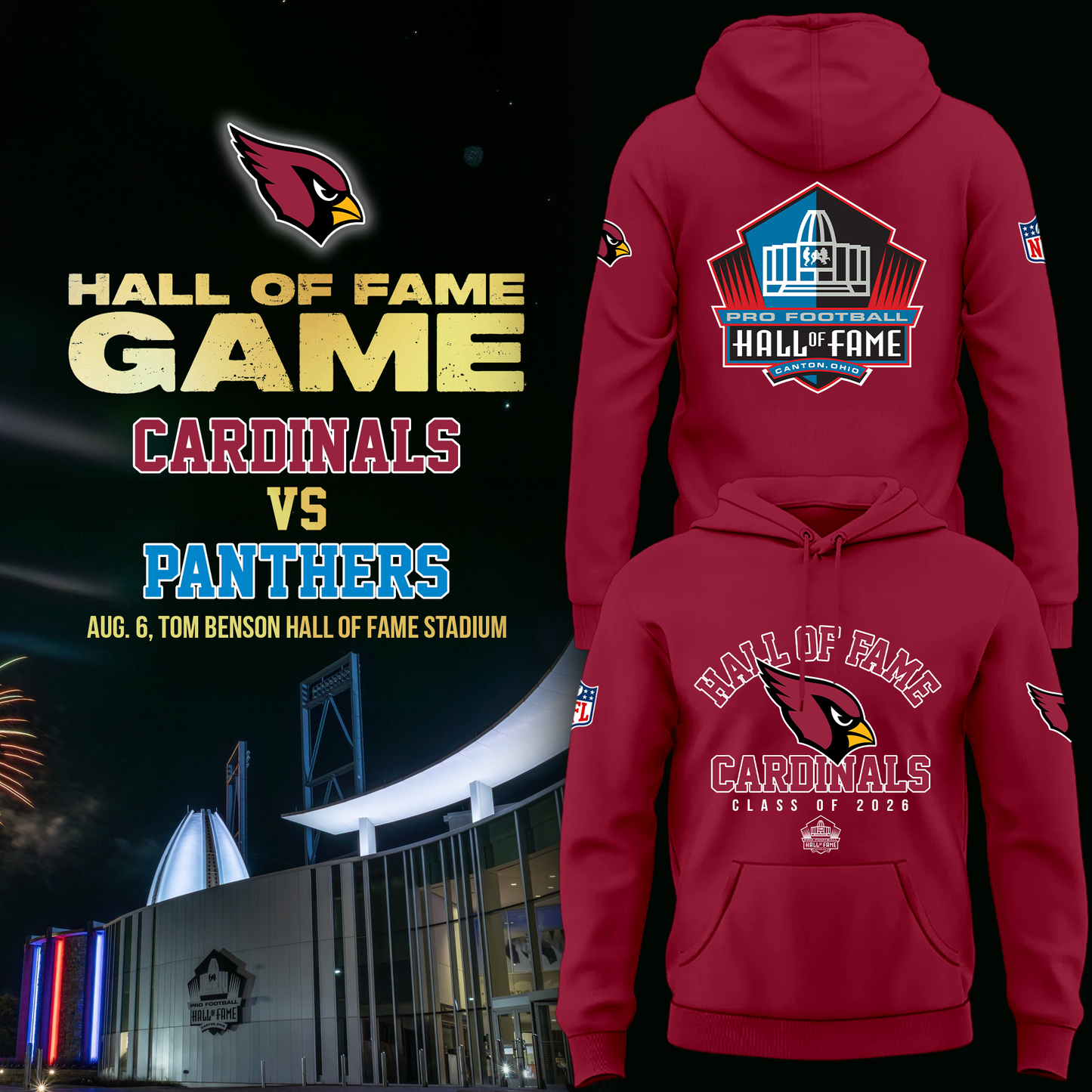 Arizona Cardinals - Hall of Fame Game 2026 Limited Edition Hoodie