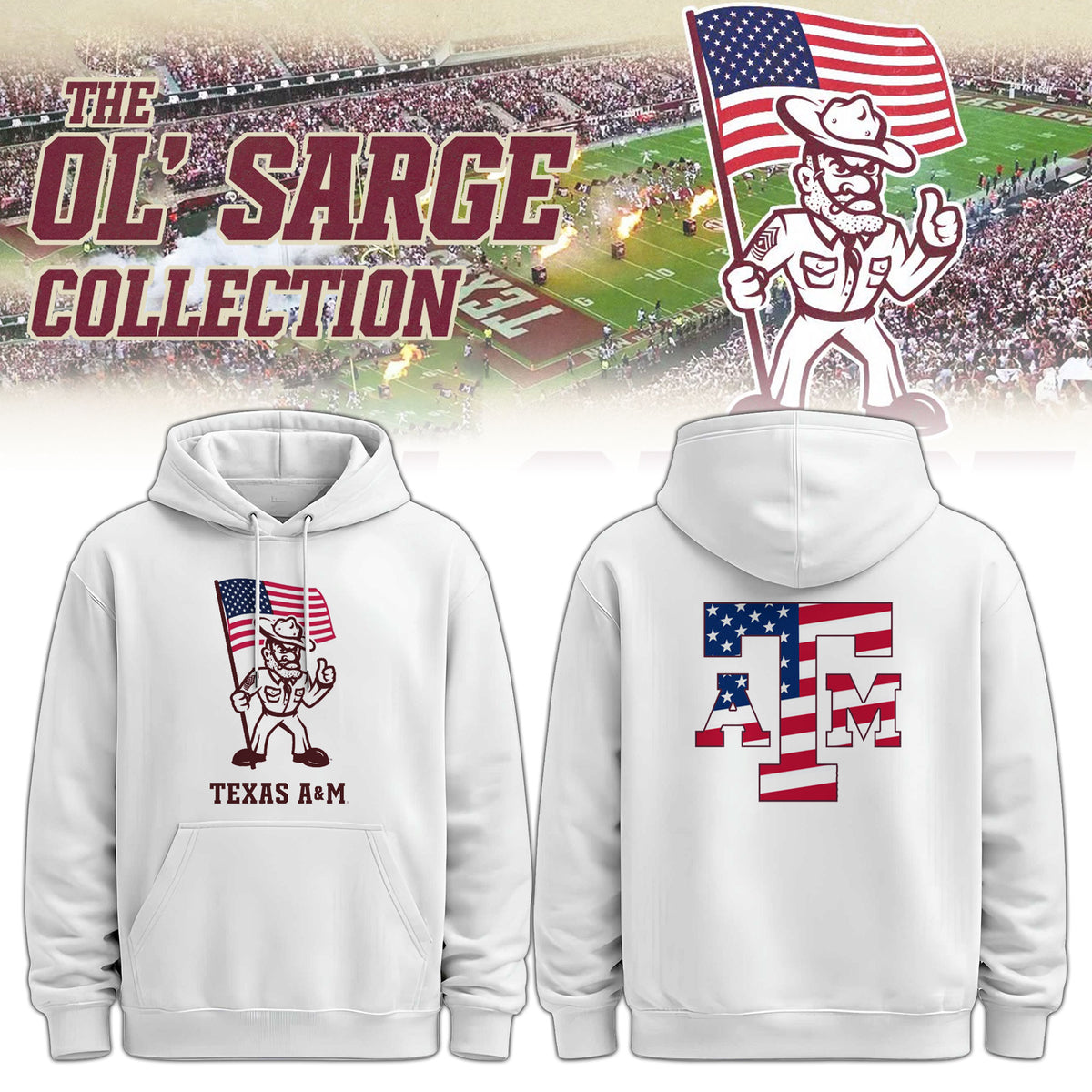 Youth Ol' Sarge American Flag Hoodie