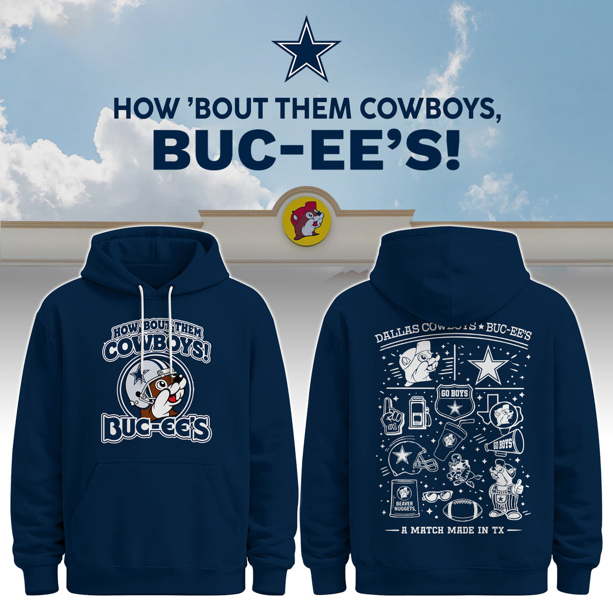 Dallas Cowboys x Buc-ee's Go Boys Hoodie #6