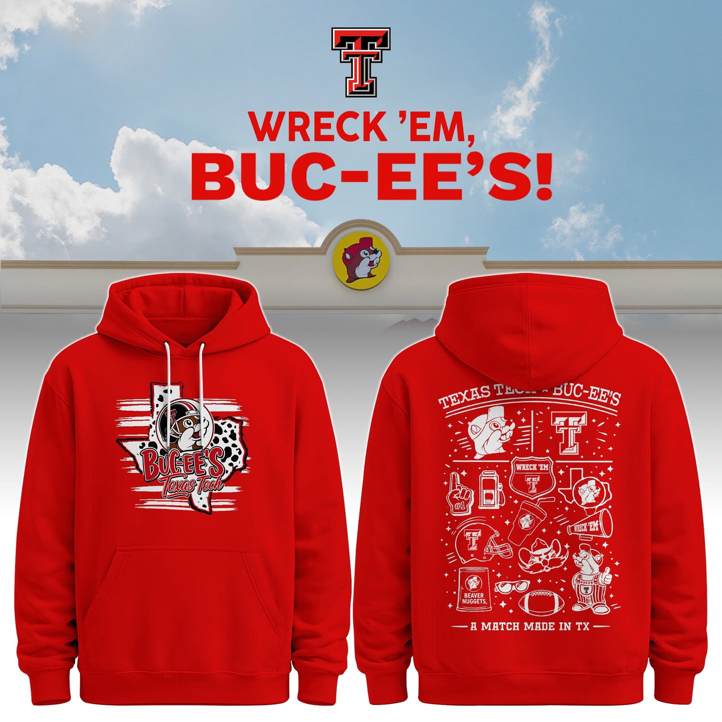 Texas Tech x Buc-ee’s Wreck ’Em Hoodie #3