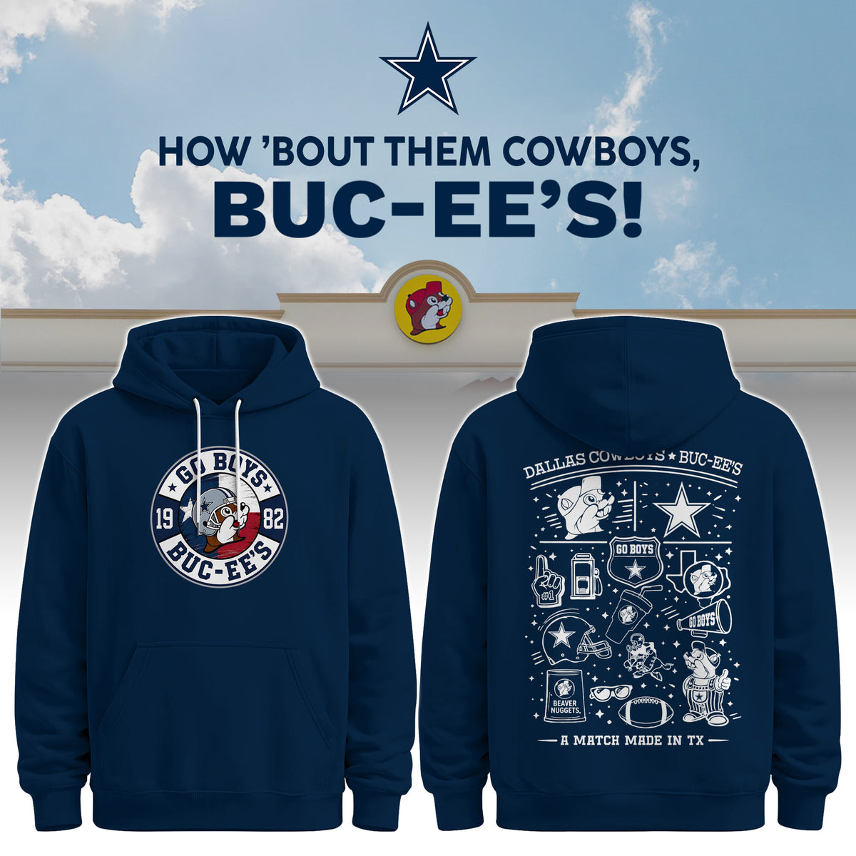 Dallas Cowboys x Buc-ee's Go Boys Hoodie #4