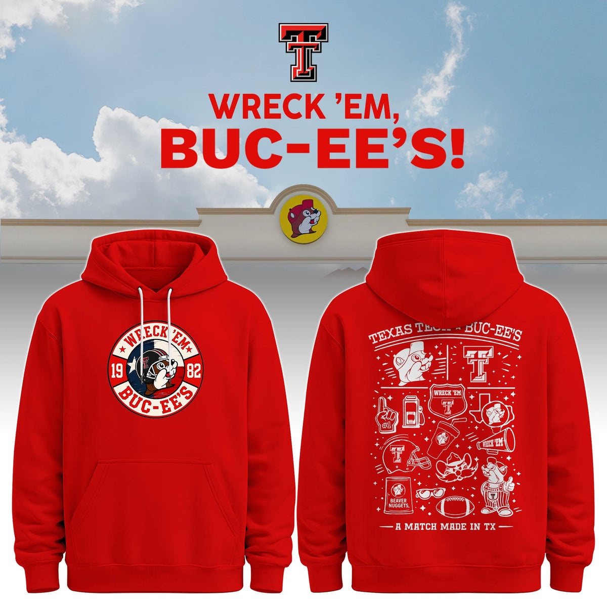 Texas Tech x Buc-ee’s Wreck ’Em Hoodie #5
