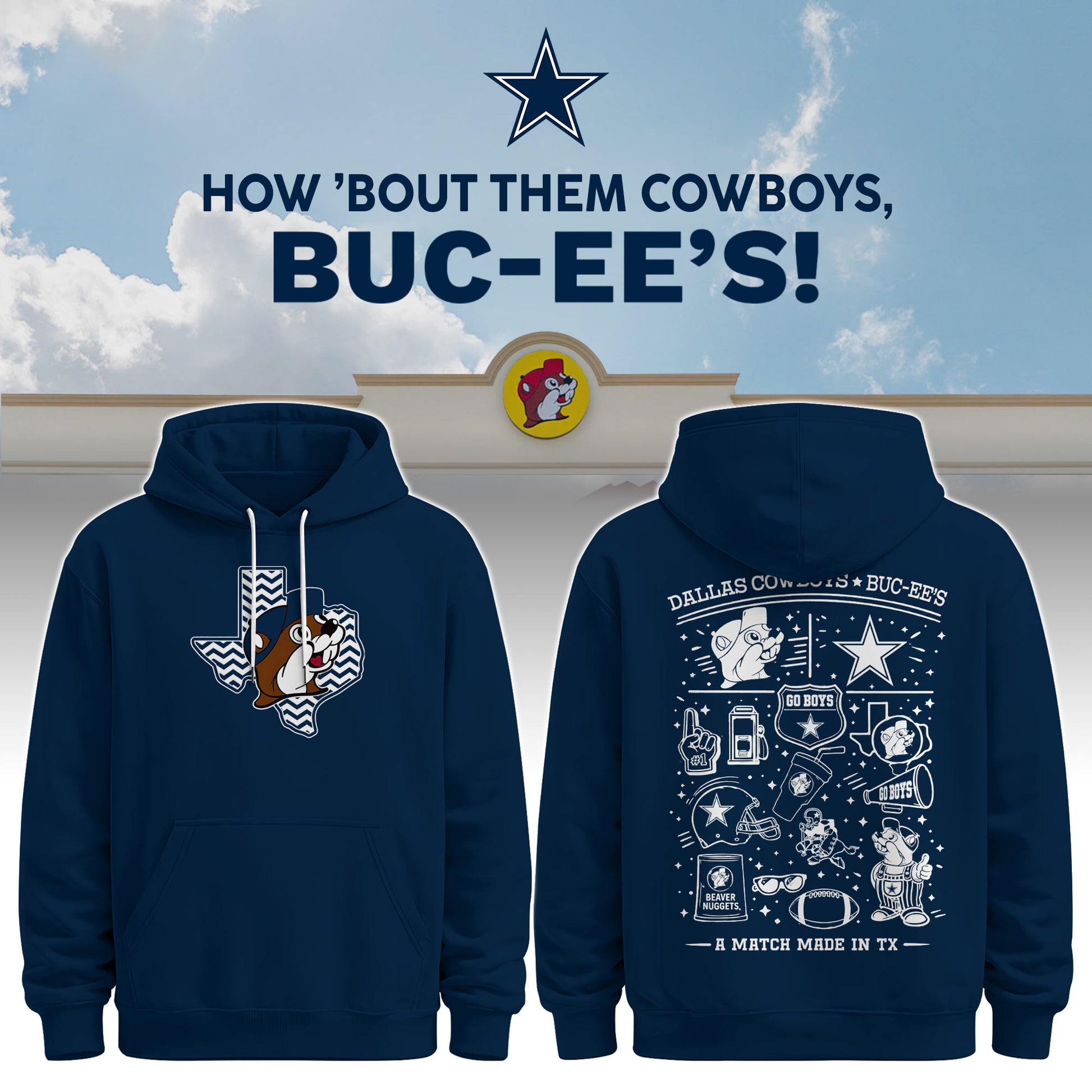 Dallas Cowboys x Buc-ee's Go Boys Hoodie #2