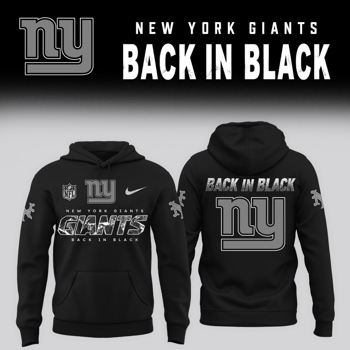 2026 NY Giants - Back In Black Limited Edition Hoodie