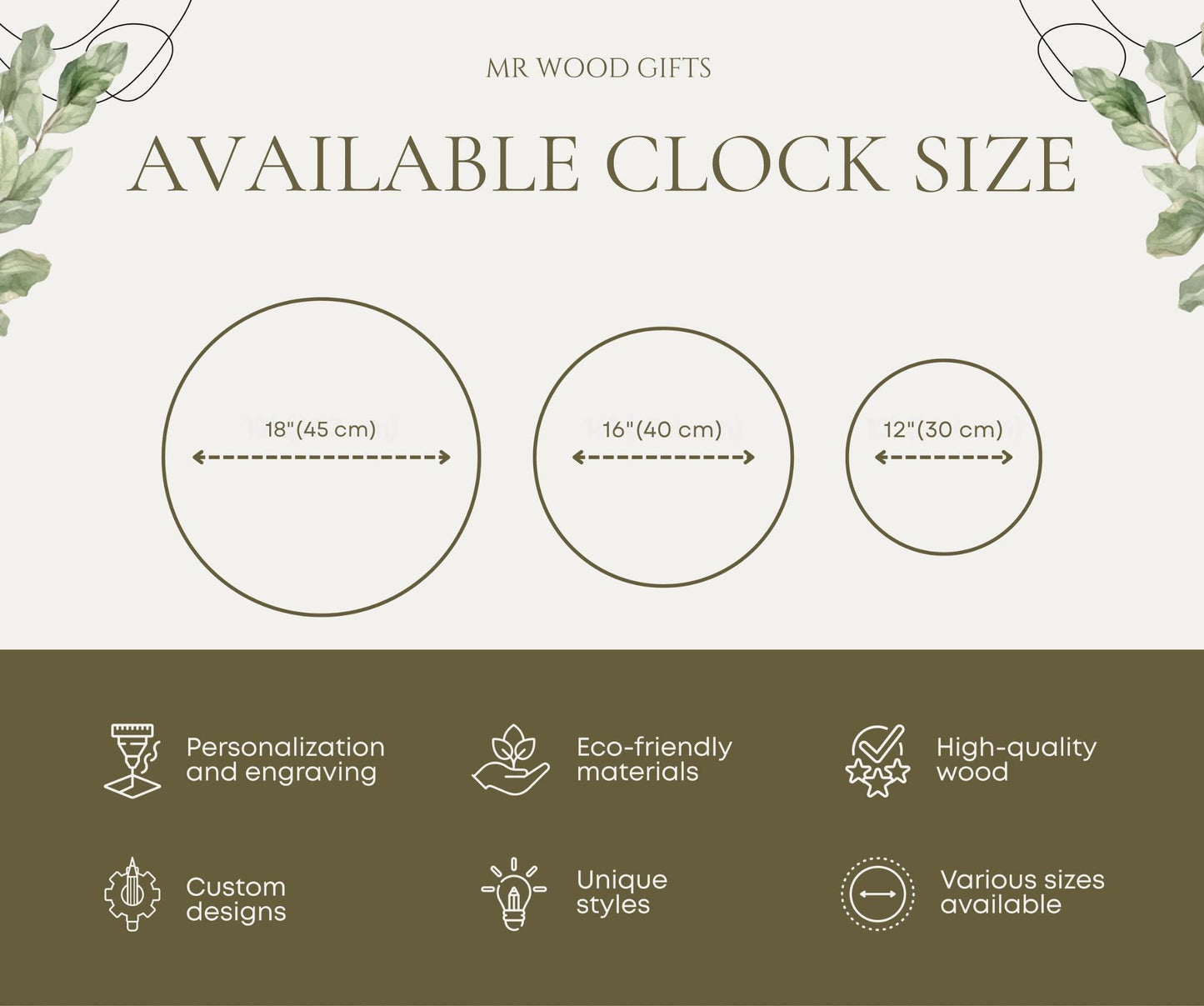 5th Anniversary Gift for Couple, Personalized Wall Clock & Family Name Sign