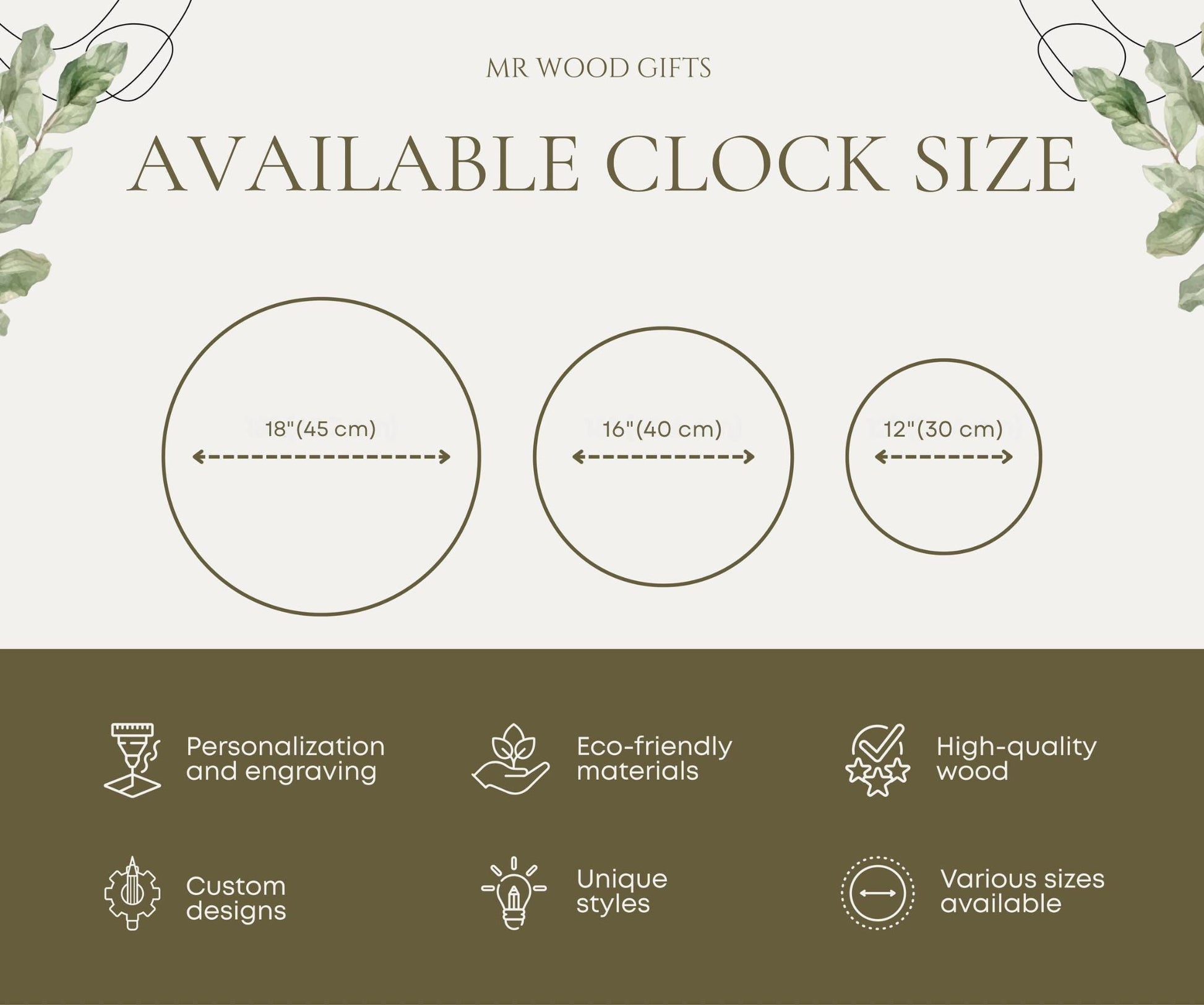5th Anniversary Gift for Couple, Personalized Wall Clock & Family Name Sign