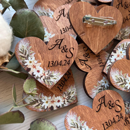 Wedding Lapel Pin, Pocket Boutonniere & Bulk Wedding Favors for Guests