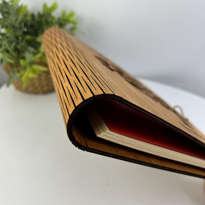 Family engraved photo album, wedding photo book, wedding wooden photo album, wedding guest book, engraved wood album, custom family book