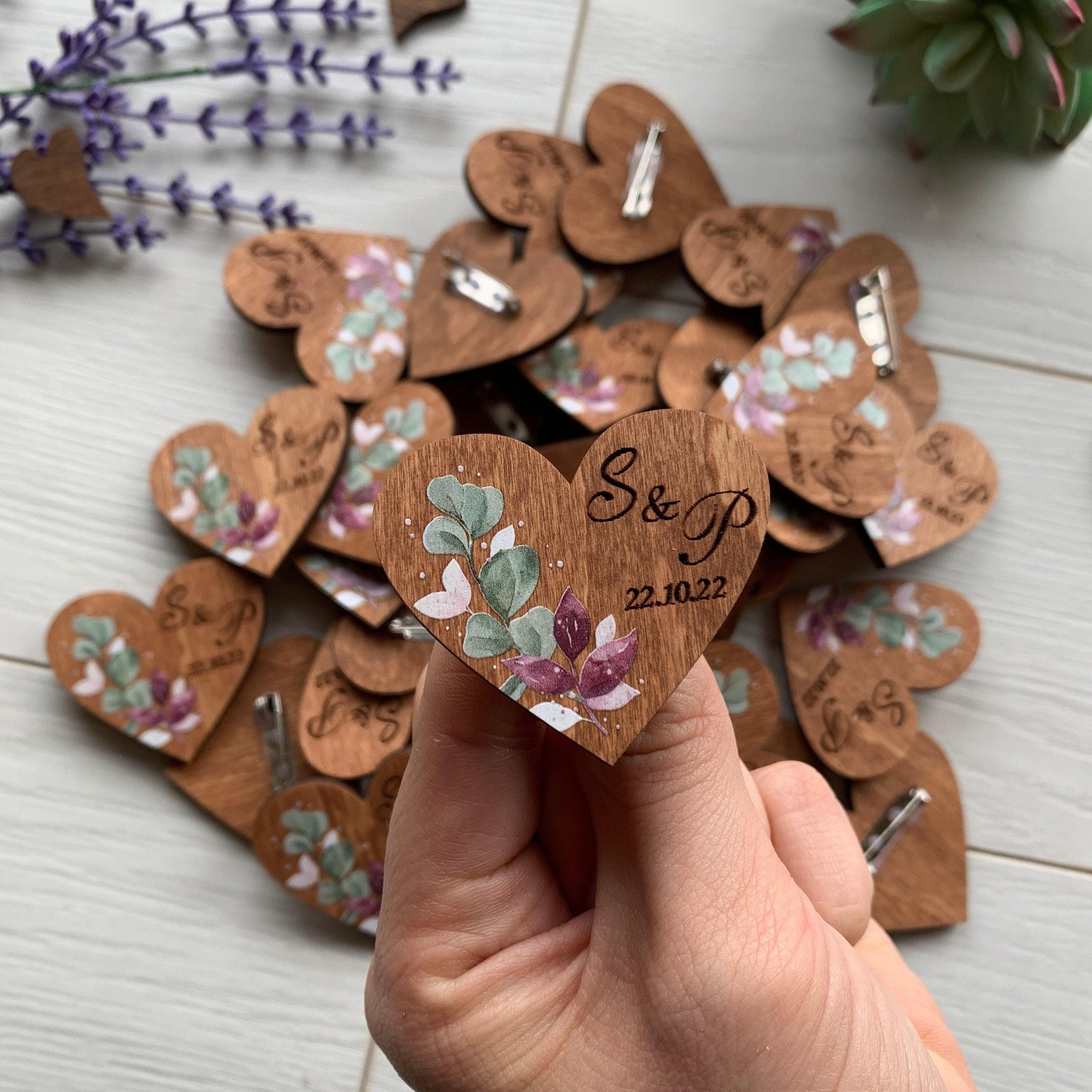 Eucalyptus wedding, Rustic wooden boutonniere pins, Custom pins bulk, Custom wedding lapel pins