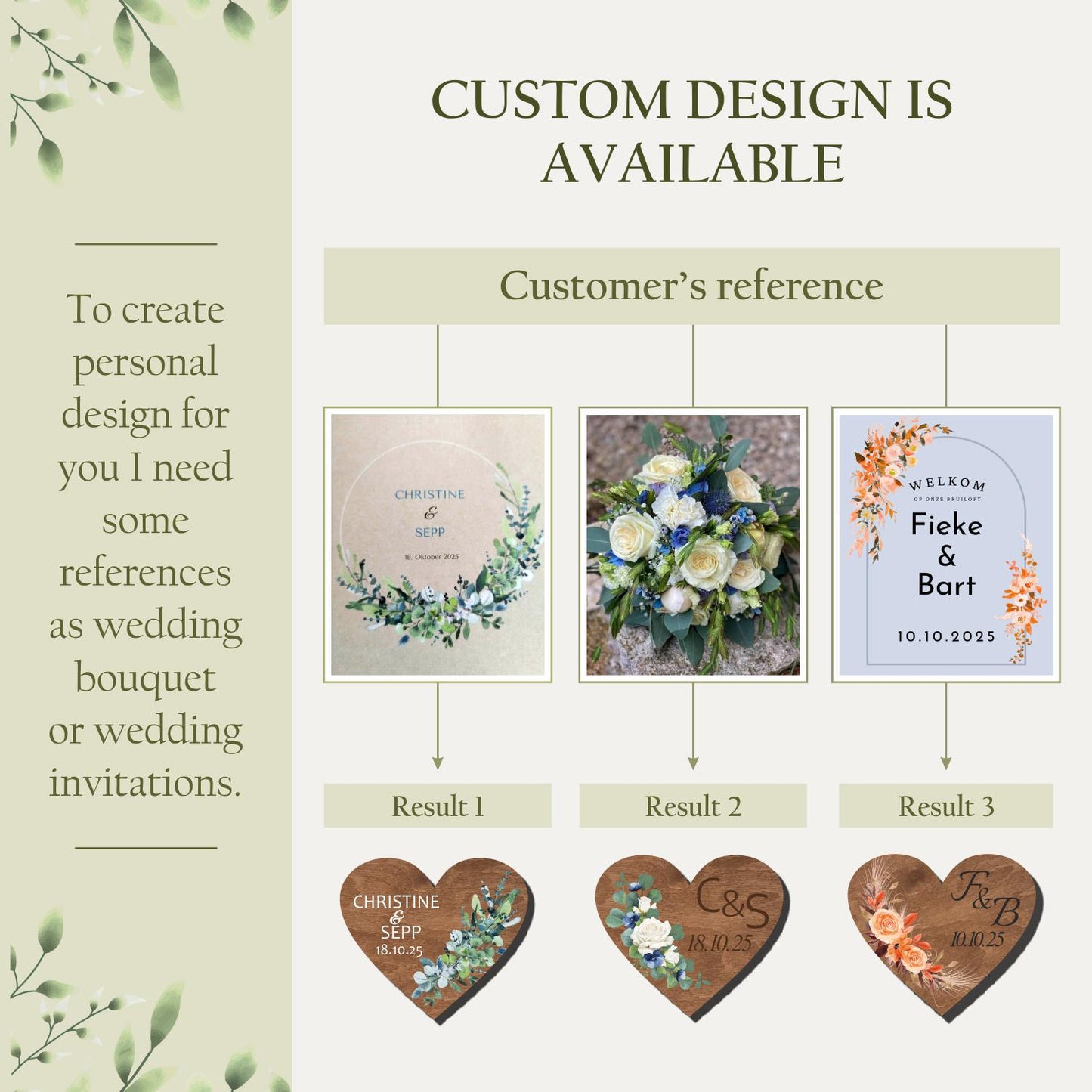 Engraved Wooden Heart Boutonnieres, Burgundy Floral Wedding Favors