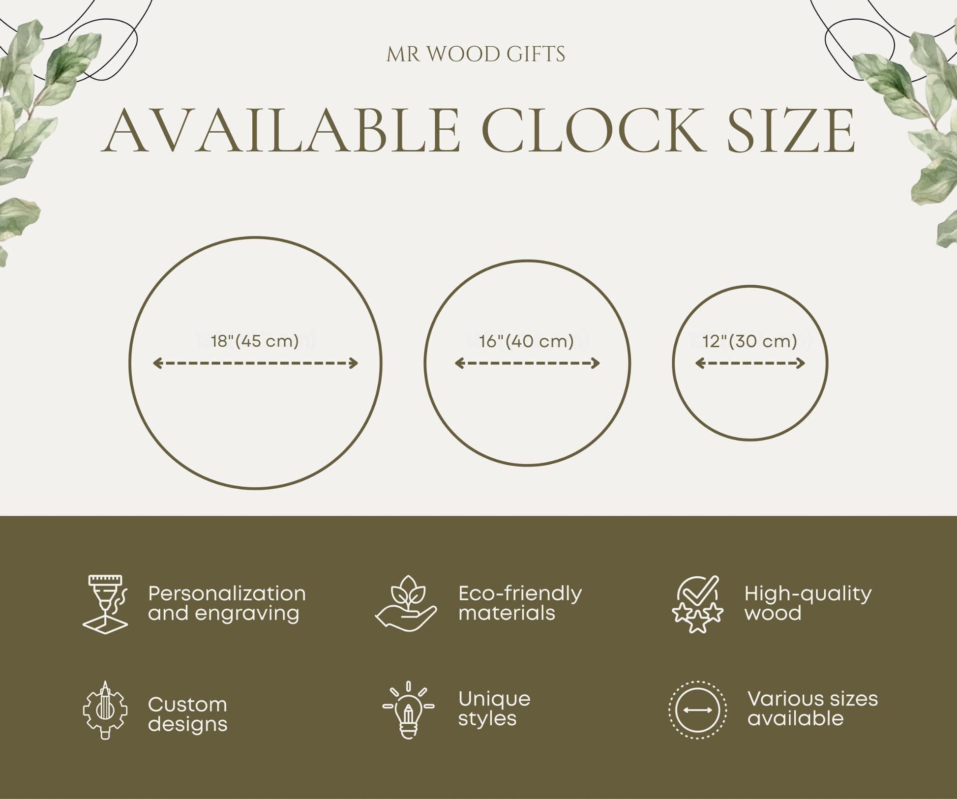 Family name clock, 5th anniversary gift, gift for couple, engraved name clock