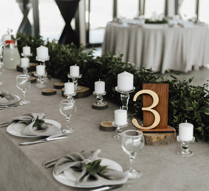 Wooden table numbers, wedding table decor, custom table numbers