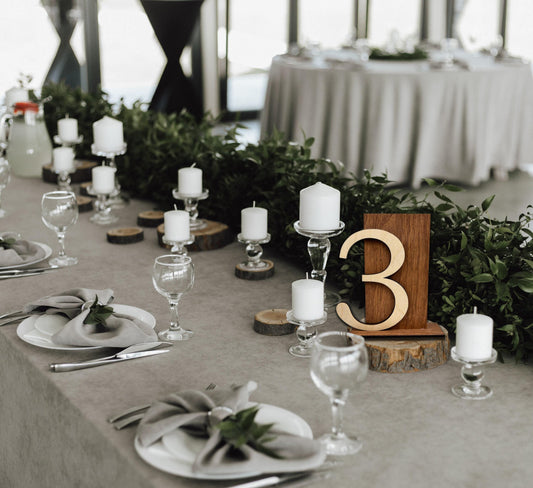 Wooden table numbers, wedding table decor, custom table numbers