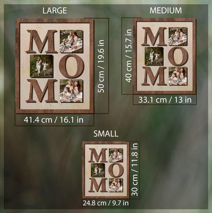 Mom Wood Sign Photo Collage, Custom Collage Frame, Creative Mothers Day Gifts