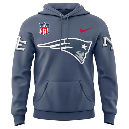 NE Patriots 2026 Rivalries Nor’Easter Storm Blue Hoodie  V2
