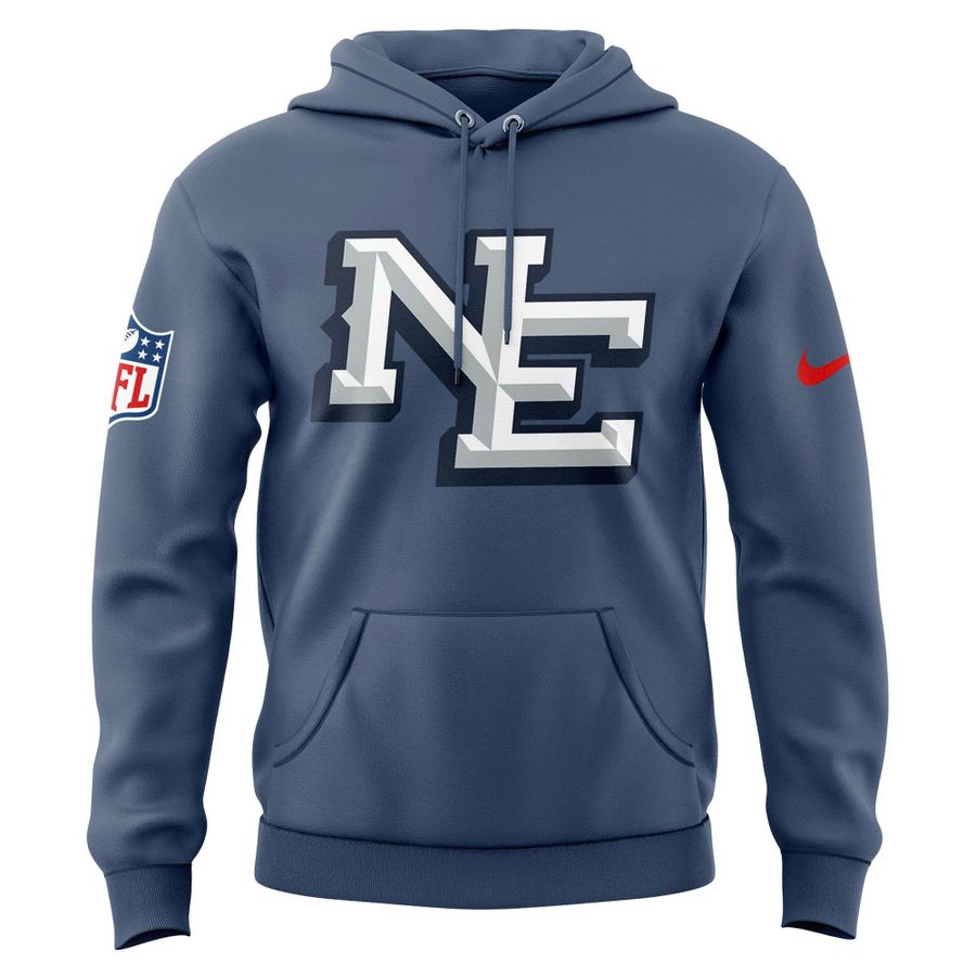 NE Patriots 2026 Rivalries Nor’Easter Storm Blue Hoodie v3
