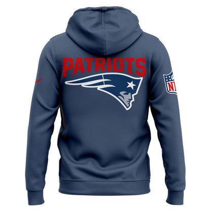 NE Patriots 2026 Rivalries Nor’Easter Storm Blue Hoodie v3