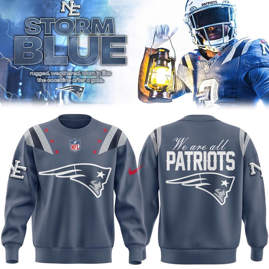 NE Patriots 2026 Rivalries Nor’Easter Storm Blue Sweatshirt