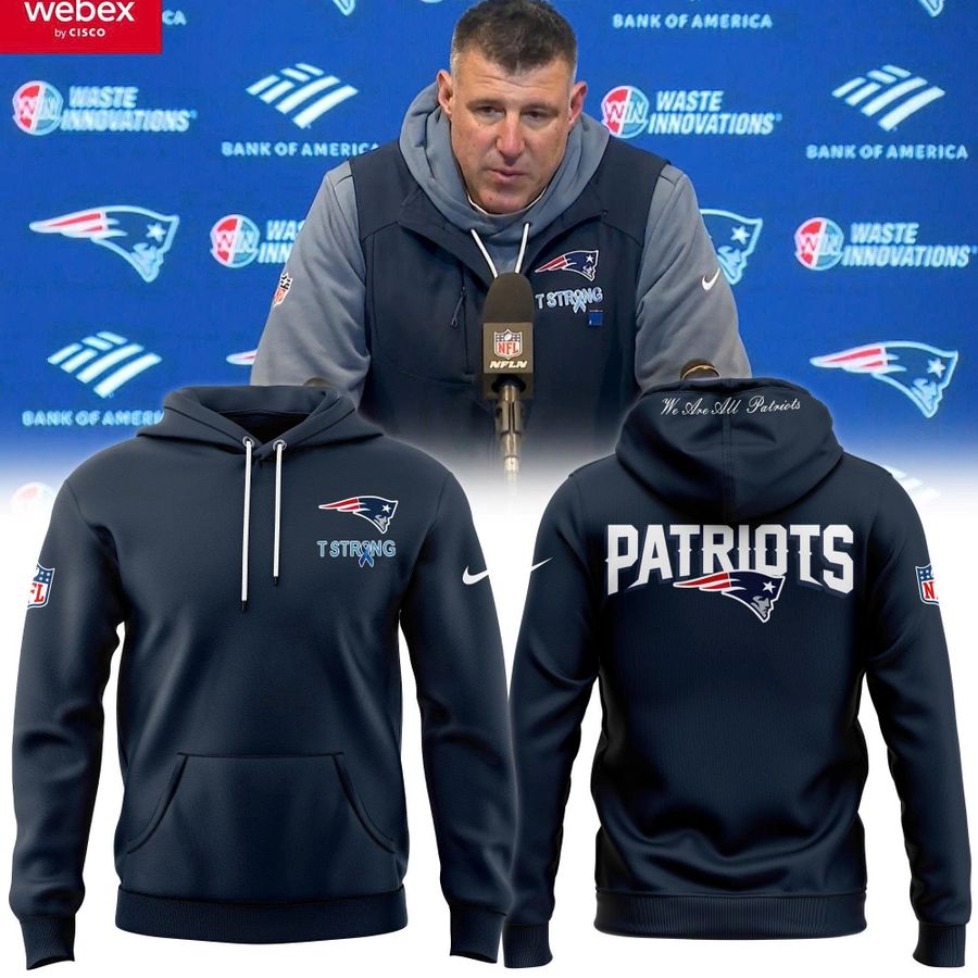 Official New England Patriots "T Strong " Hoodie - Navy